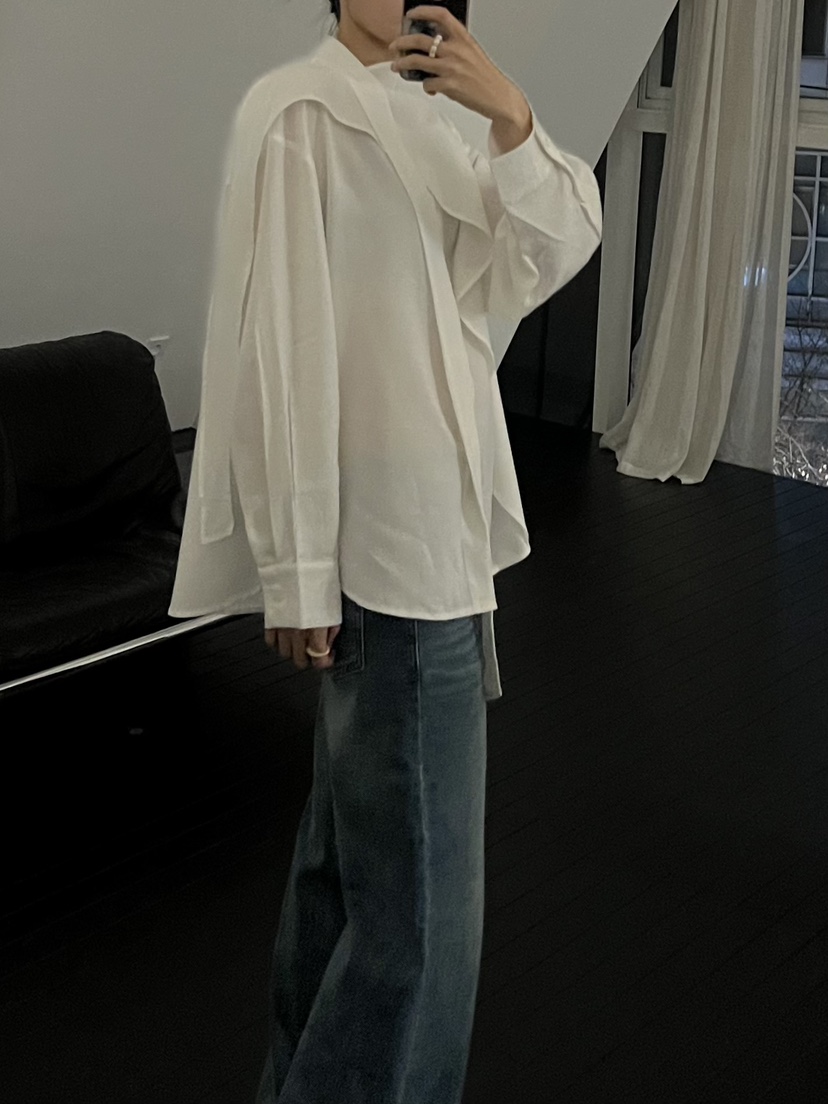 ADDICTED韓國直郵女裝新品真品26春夏時尚襯衫蕾絲衫圍巾ADDICTED襯衫/蕾絲衫