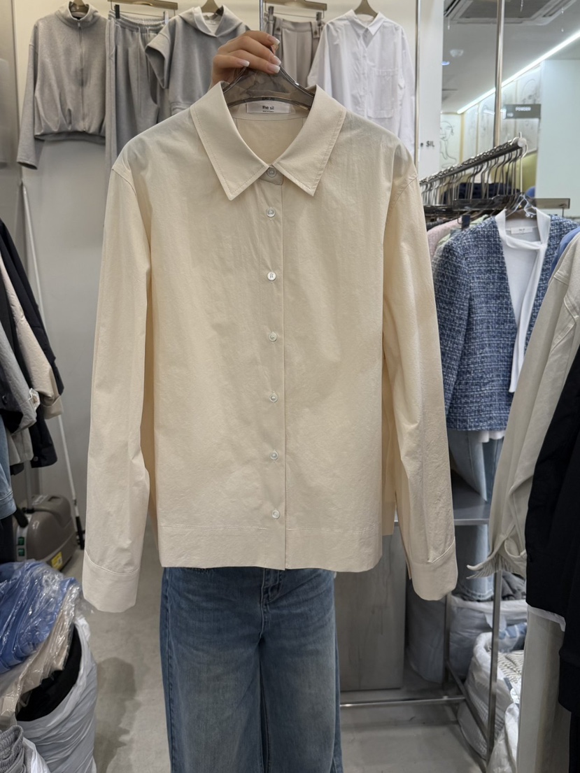 THE SIL韓國代購女裝新款26春夏真品推薦襯衫蕾絲衫奶油色THE SIL/1 2ILLY襯衫/蕾絲衫圖色2