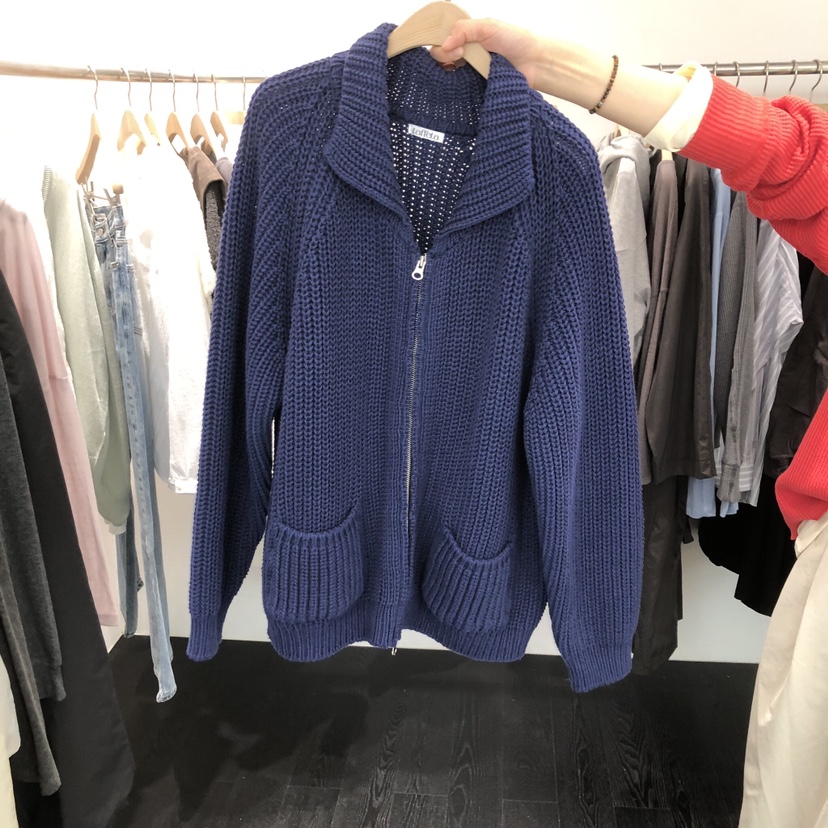 TAFFETA/MURET東大門直郵女士新款人氣針織衫不含內搭拉鏈TAFFETA/MURET針織衫圖色2