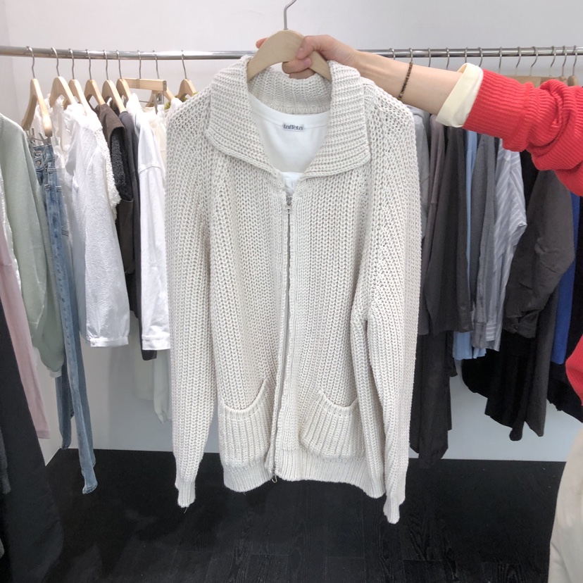 TAFFETA/MURET東大門直郵女士新款人氣針織衫不含內搭拉鏈TAFFETA/MURET針織衫圖色3