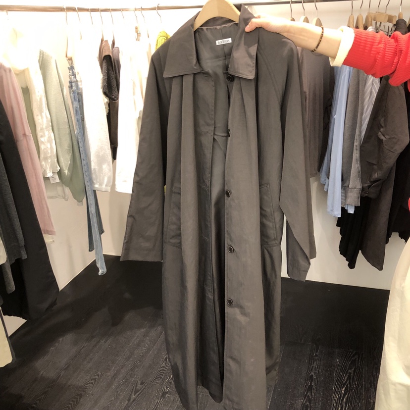 TAFFETA/MURET東大門直郵女士新品真品熱賣長款風衣含腰帶TAFFETA/MURET長款風衣圖色2