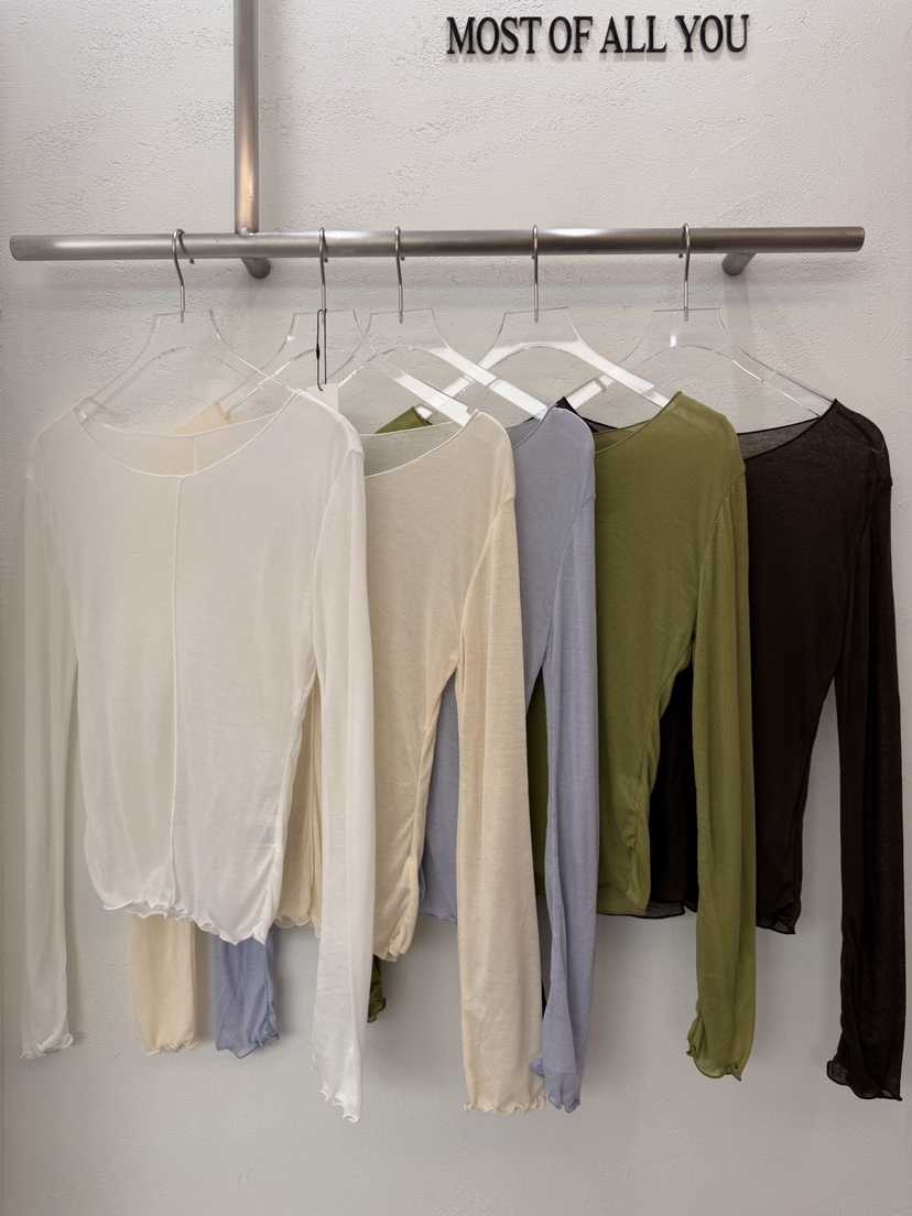 MOST OF ALL U東大門實拍女裝新品時尚休閑推薦長袖T恤MOST OF ALL U長袖T恤