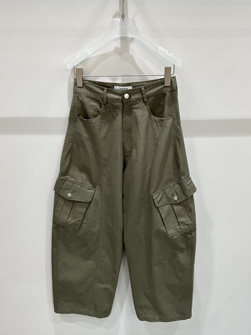 LOOKK/MIMME東大門直郵女裝新款職業真品休閑褲工裝褲口袋LOOKK/MIMME休閑褲圖色4