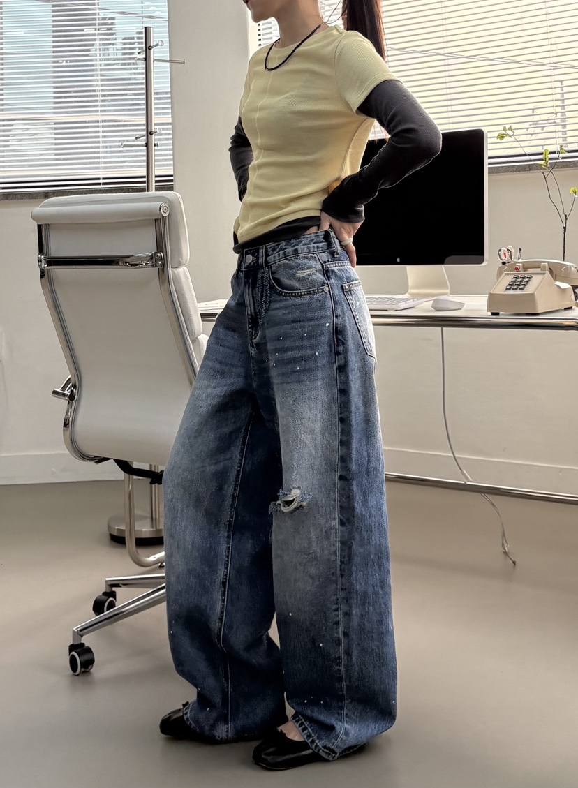 ADDICTED東大門直郵女士新品推薦人氣熱賣時尚職業牛仔褲ADDICTED牛仔褲