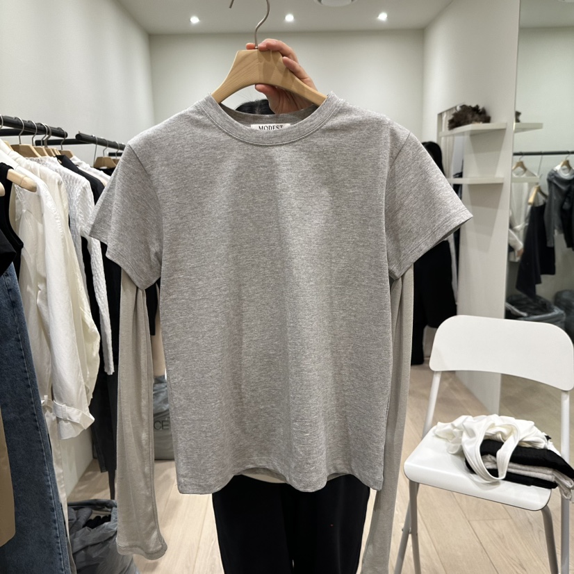 NOTTINGHAM/AVECNOUS韓國代購女士新品26春夏職業時尚T恤NOTTINGHAM/AVECNOUST恤圖色4