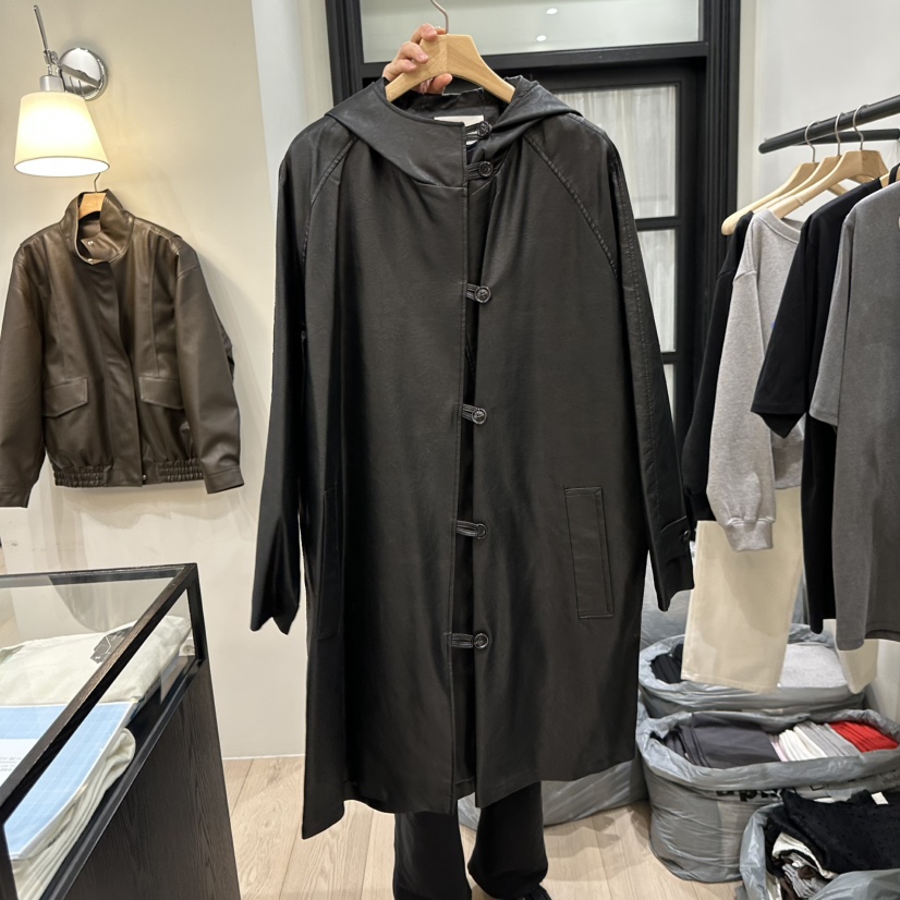 NOTTINGHAM/AVECNOUS韓國直郵女裝新品休閑長款風衣連帽NOTTINGHAM/AVECNOUS長款風衣圖色1