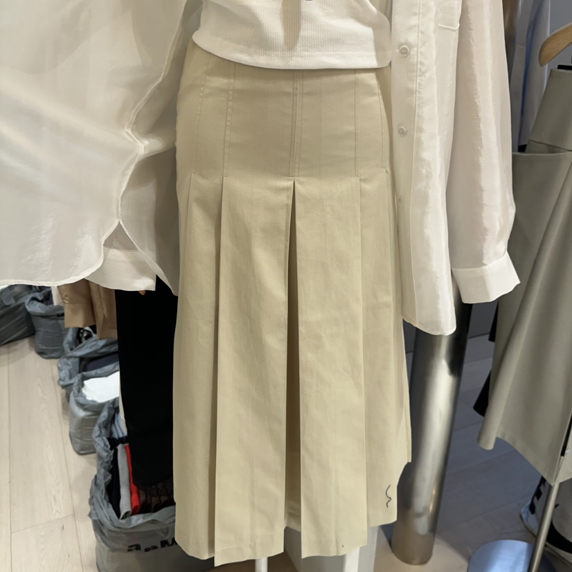 NOTTINGHAM/AVECNOUS韓國直郵女裝新品人氣半身裙中短裙褶皺NOTTINGHAM/AVECNOUS半身裙/中短裙圖色2