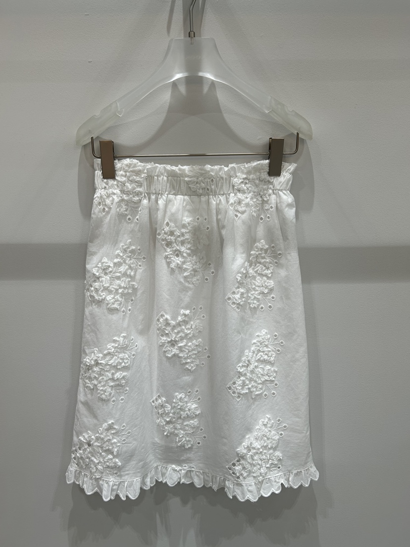 LOOKK/MIMME東大門代購女士新品26春夏半身裙中短裙刺繡花朵LOOKK/MIMME半身裙/中短裙