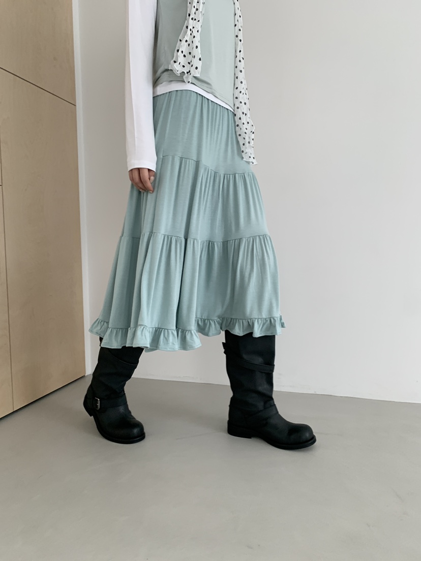 ORDINARYA東大門實拍女士新品26春夏熱賣時尚推薦長裙褶皺ROESMMOSS長裙