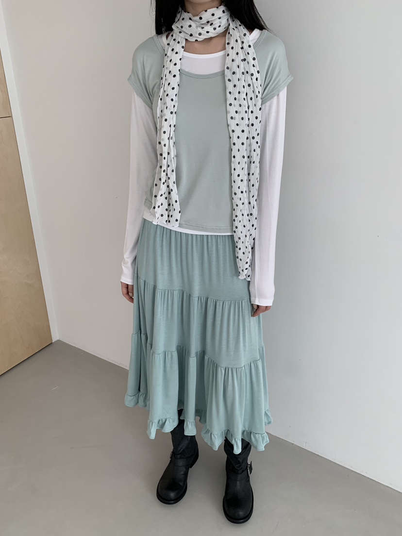 ORDINARYA東大門實拍女士新品26春夏熱賣時尚推薦長裙褶皺ROESMMOSS長裙