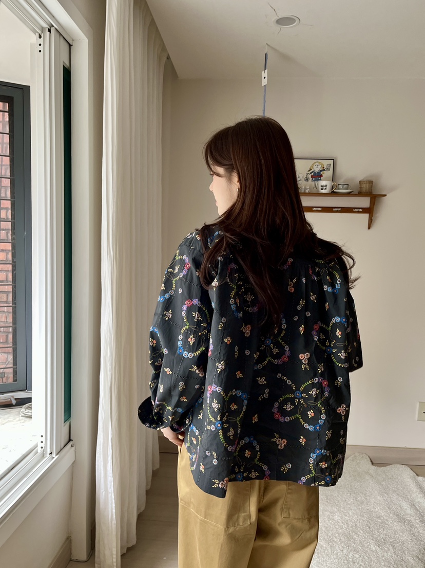 AT NOTE東大門代購女裝新品26春夏休閑襯衫蕾絲衫刺繡繡花AT NOTE襯衫/蕾絲衫