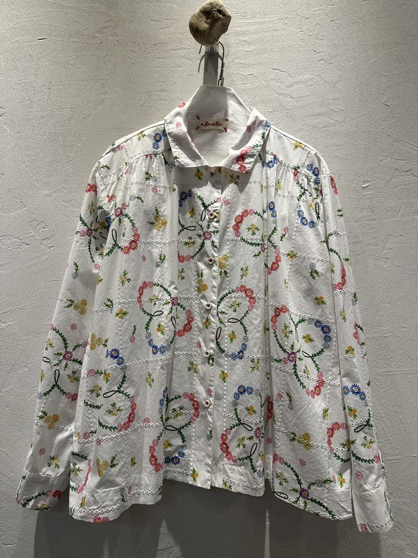 AT NOTE東大門代購女裝新品26春夏休閑襯衫蕾絲衫刺繡繡花AT NOTE襯衫/蕾絲衫圖色1