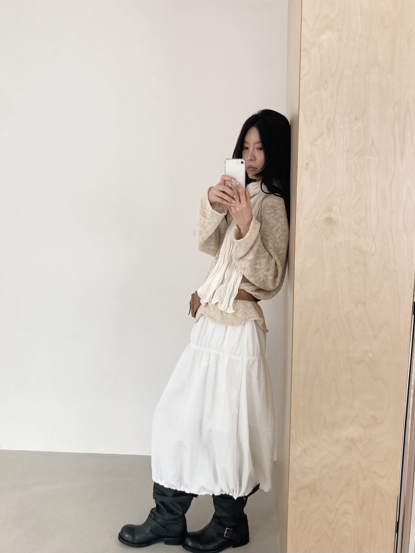 ORDINARYA韓國代購女裝新款時尚26春夏職業熱賣真品休閑長裙ROESMMOSS長裙