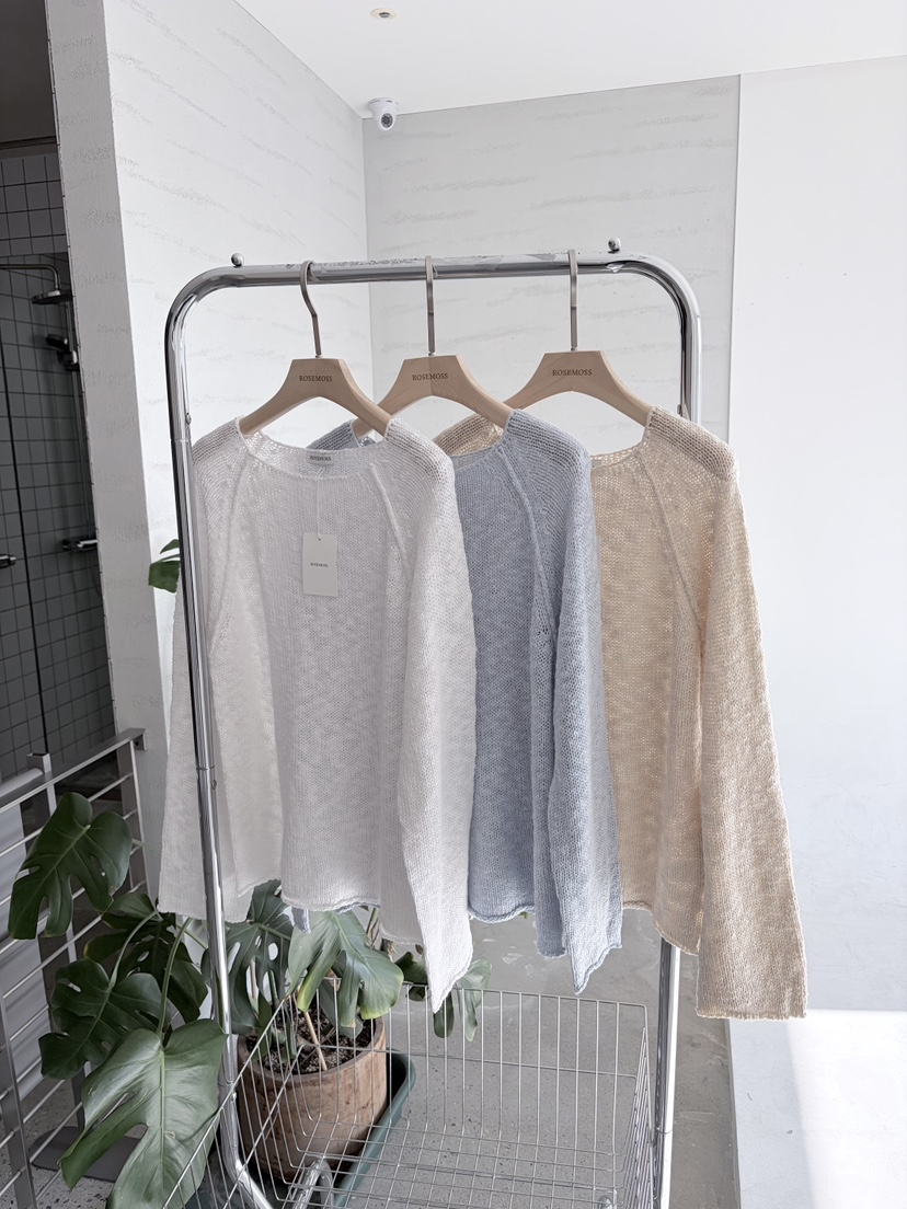 ORDINARYA東大門代購女裝新品熱賣時尚真品人氣針織衫船領ROESMMOSS針織衫