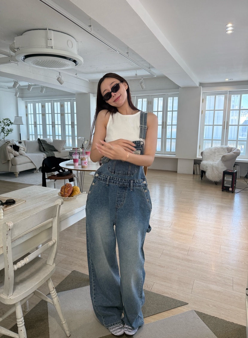 LUMIPLE韓國直郵女士新品26春夏人氣時尚熱賣真品推薦背帶褲LUMIPLE背帶褲