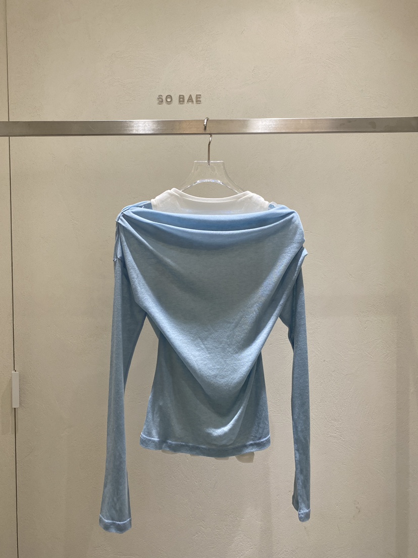 SO BAE韓國代購女士新款人氣熱賣職業休閑長袖T恤假兩件SO BAE長袖T恤