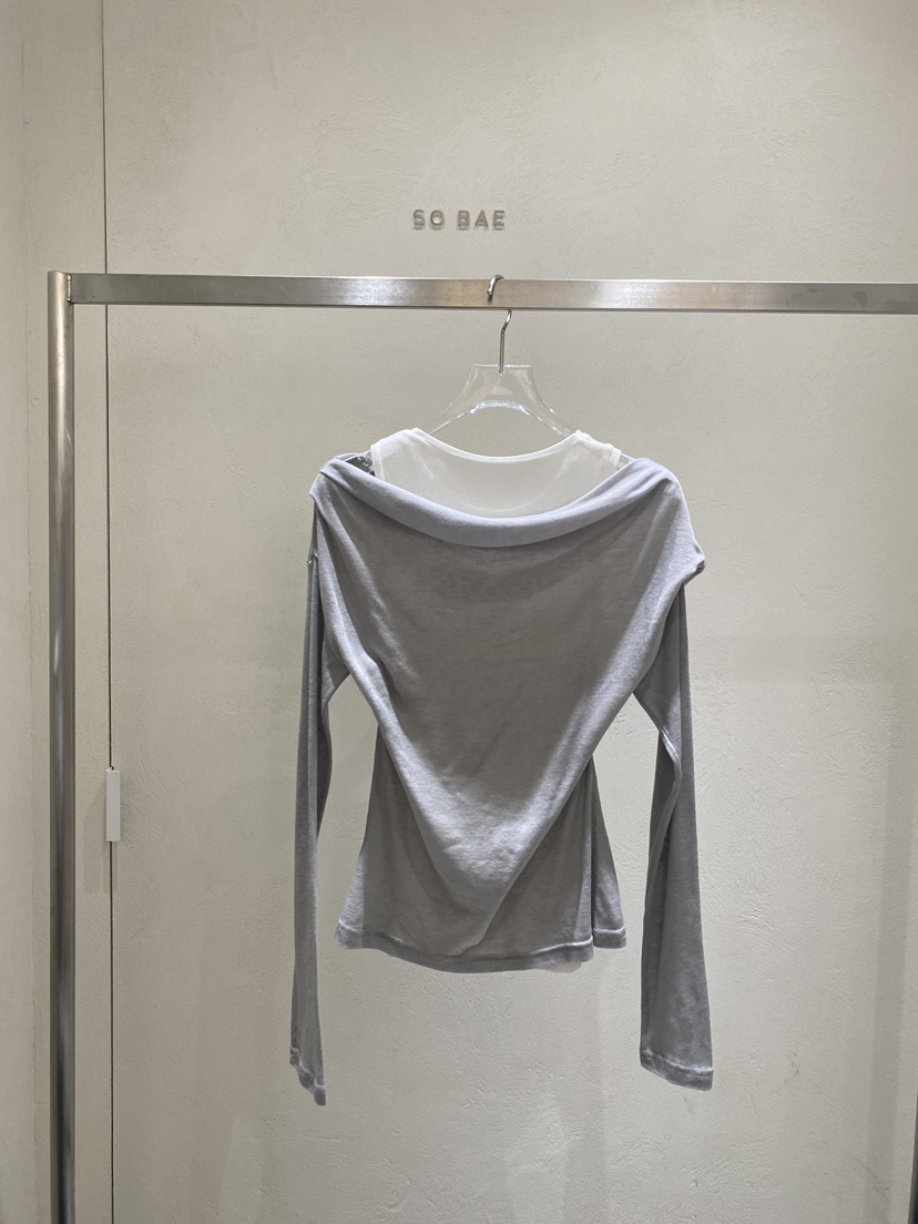 SO BAE韓國代購女士新款人氣熱賣職業休閑長袖T恤假兩件SO BAE長袖T恤