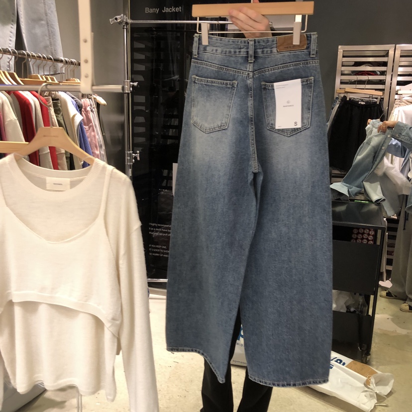 BANY ANCO韓國代購女士新品熱賣推薦時尚職業休閑牛仔褲BANY ANCO牛仔褲