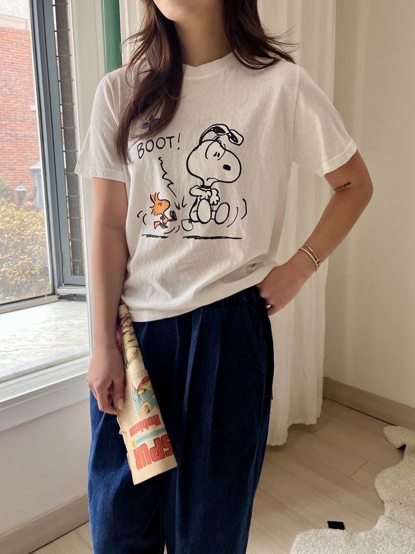 AT NOTE韓國代購女士新款休閑人氣熱賣時尚職業T恤史努比AT NOTET恤