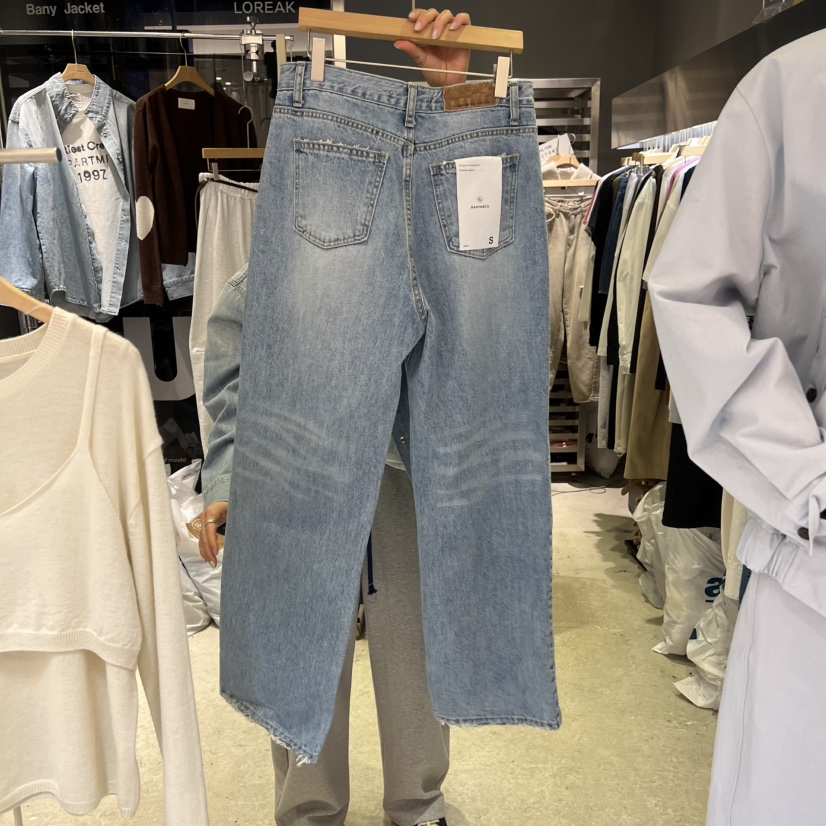 BANY ANCO韓國直郵女士新款26春夏熱賣職業休閑牛仔褲復古BANY ANCO牛仔褲