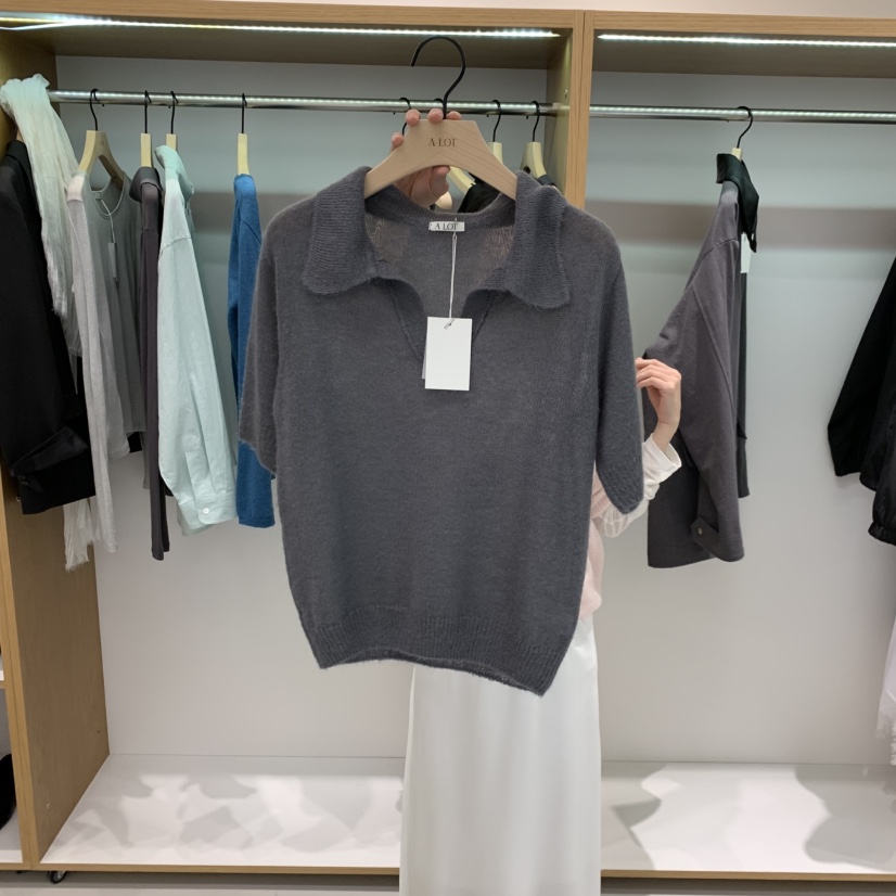 ALOT韓國代購女士新款人氣休閑職業針織衫不含內搭馬海毛A LOT針織衫圖色1