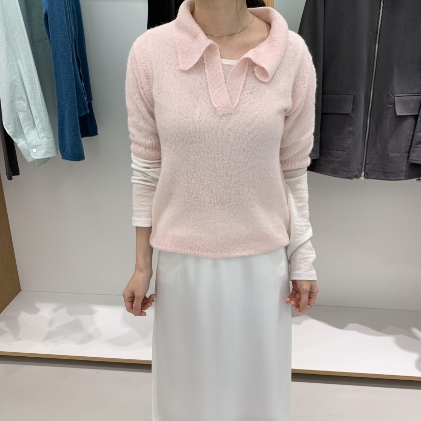 ALOT韓國代購女士新款人氣休閑職業針織衫不含內搭馬海毛A LOT針織衫圖色2