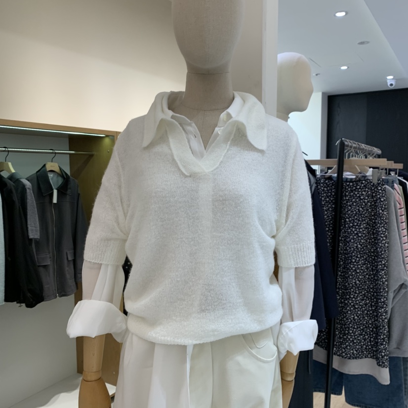 ALOT韓國代購女士新款人氣休閑職業針織衫不含內搭馬海毛A LOT針織衫圖色3