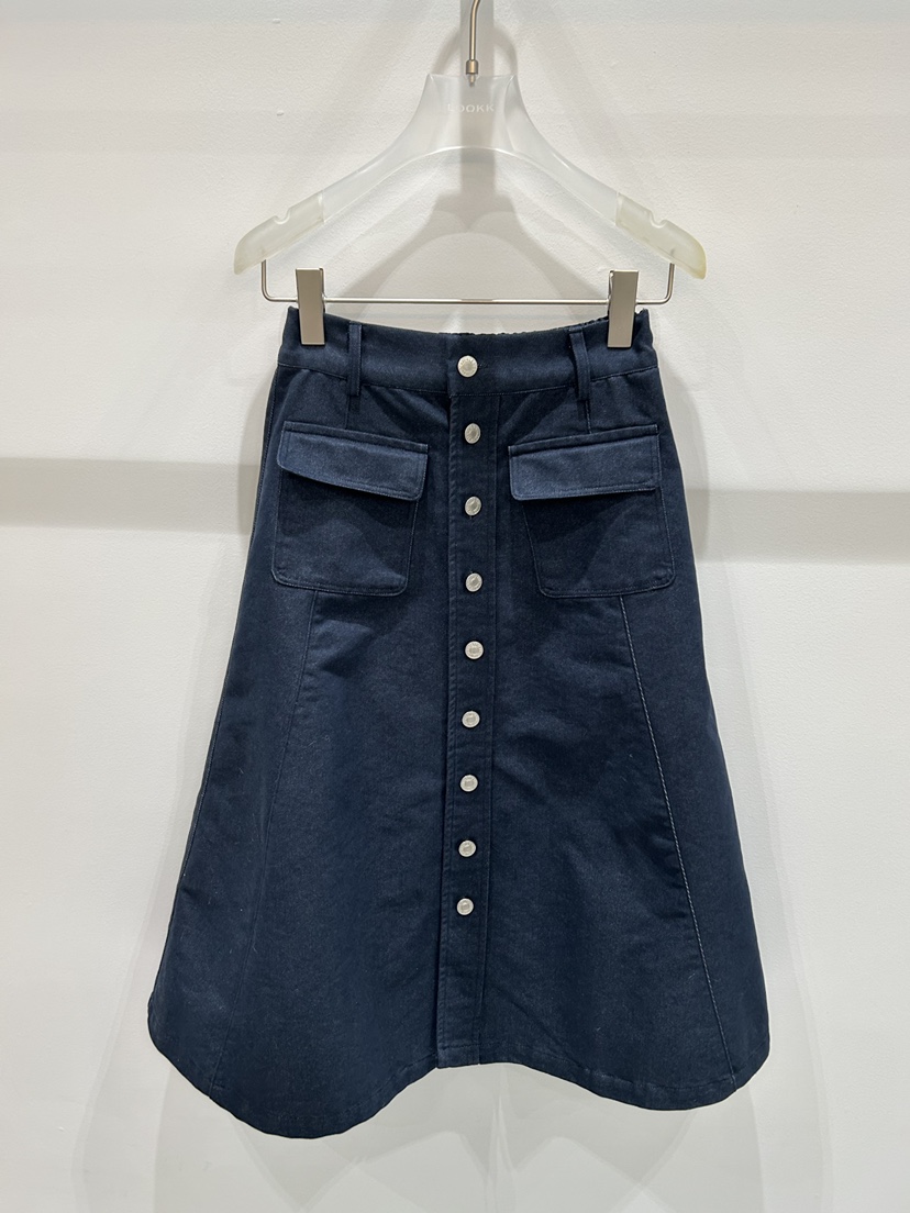 LOOKK/MIMME東大門實拍女士新款時尚熱賣真品26春夏長裙連帽LOOKK/MIMME長裙圖色3深藍色