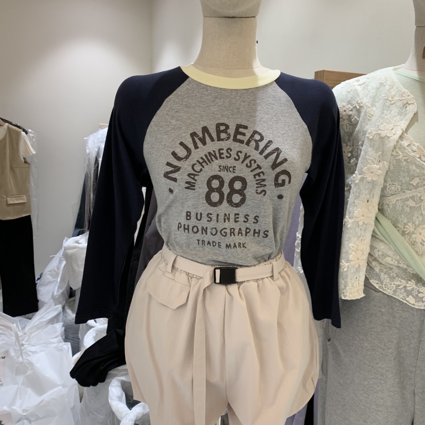 HOWFF東大門直郵女士新品真品職業休閑熱賣時尚26春夏長袖T恤HOWFF長袖T恤圖色2