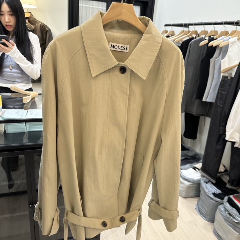 NOTTINGHAM/AVECNOUS東大門直郵女裝新品熱賣夾克含腰帶圍巾NOTTINGHAM/AVECNOUS夾克圖色3