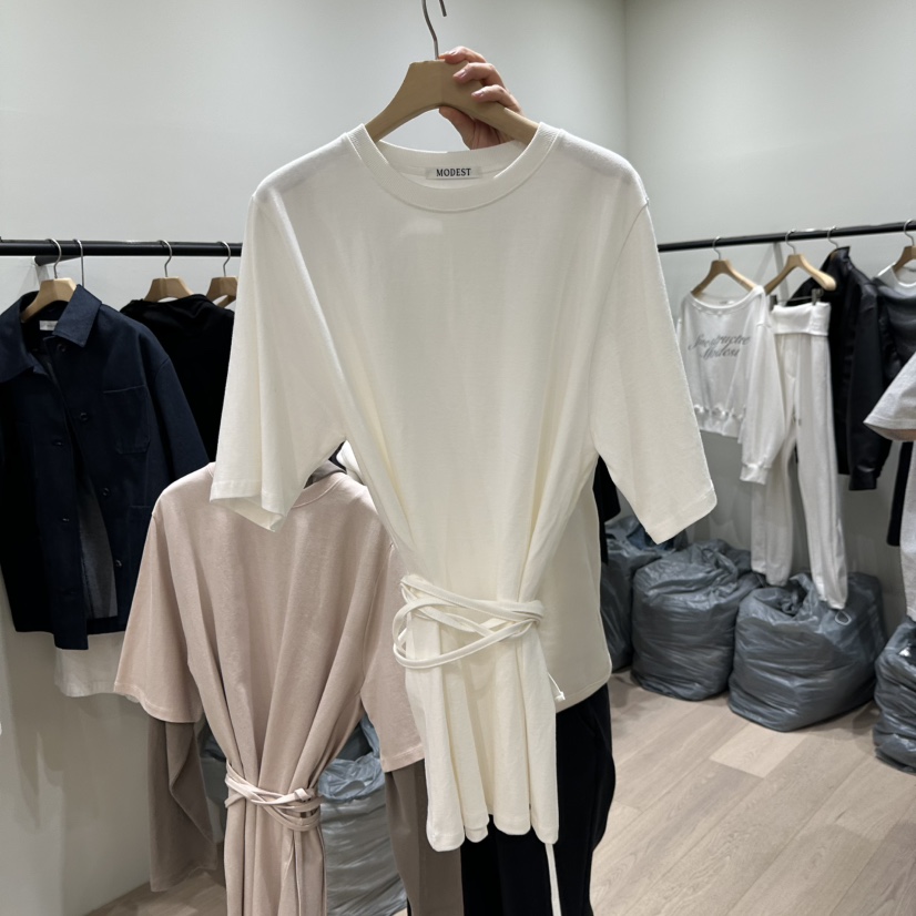 NOTTINGHAM/AVECNOUS東大門代購女裝新款推薦熱賣T恤含腰繩NOTTINGHAM/AVECNOUST恤圖色3