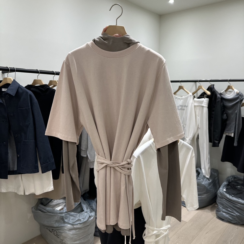 NOTTINGHAM/AVECNOUS東大門代購女裝新款推薦熱賣T恤含腰繩NOTTINGHAM/AVECNOUST恤圖色4