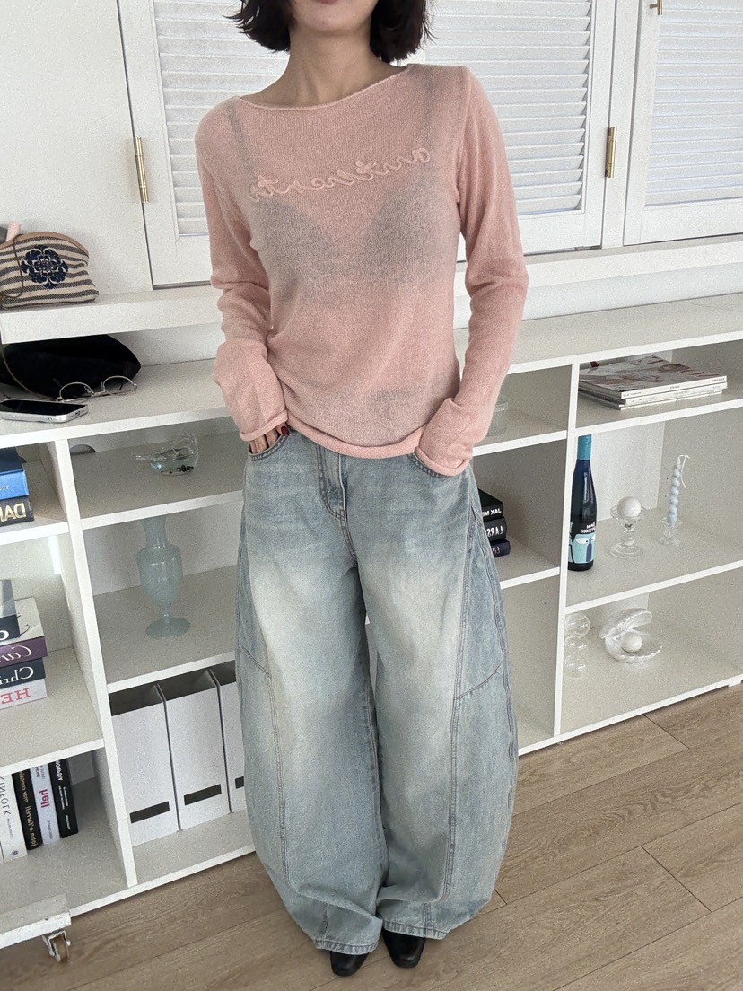 LUMIPLE韓國直郵女裝新品休閑26春夏真品熱賣時尚職業牛仔褲LUMIPLE牛仔褲