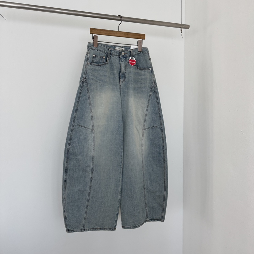 LUMIPLE韓國直郵女裝新品休閑26春夏真品熱賣時尚職業牛仔褲LUMIPLE牛仔褲圖色1