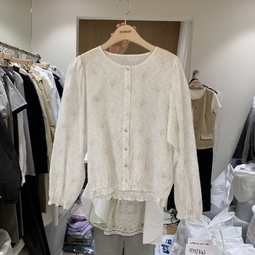 HOWFF東大門實拍女士新款熱賣人氣推薦襯衫蕾絲衫不含內搭HOWFF襯衫/蕾絲衫圖色1