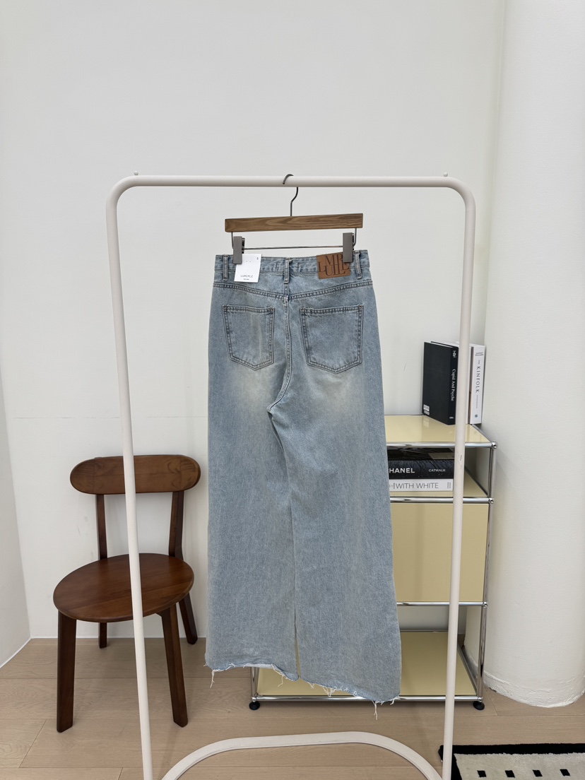 LUMIPLE東大門代購女裝新款休閑真品職業26春夏推薦牛仔褲LUMIPLE牛仔褲