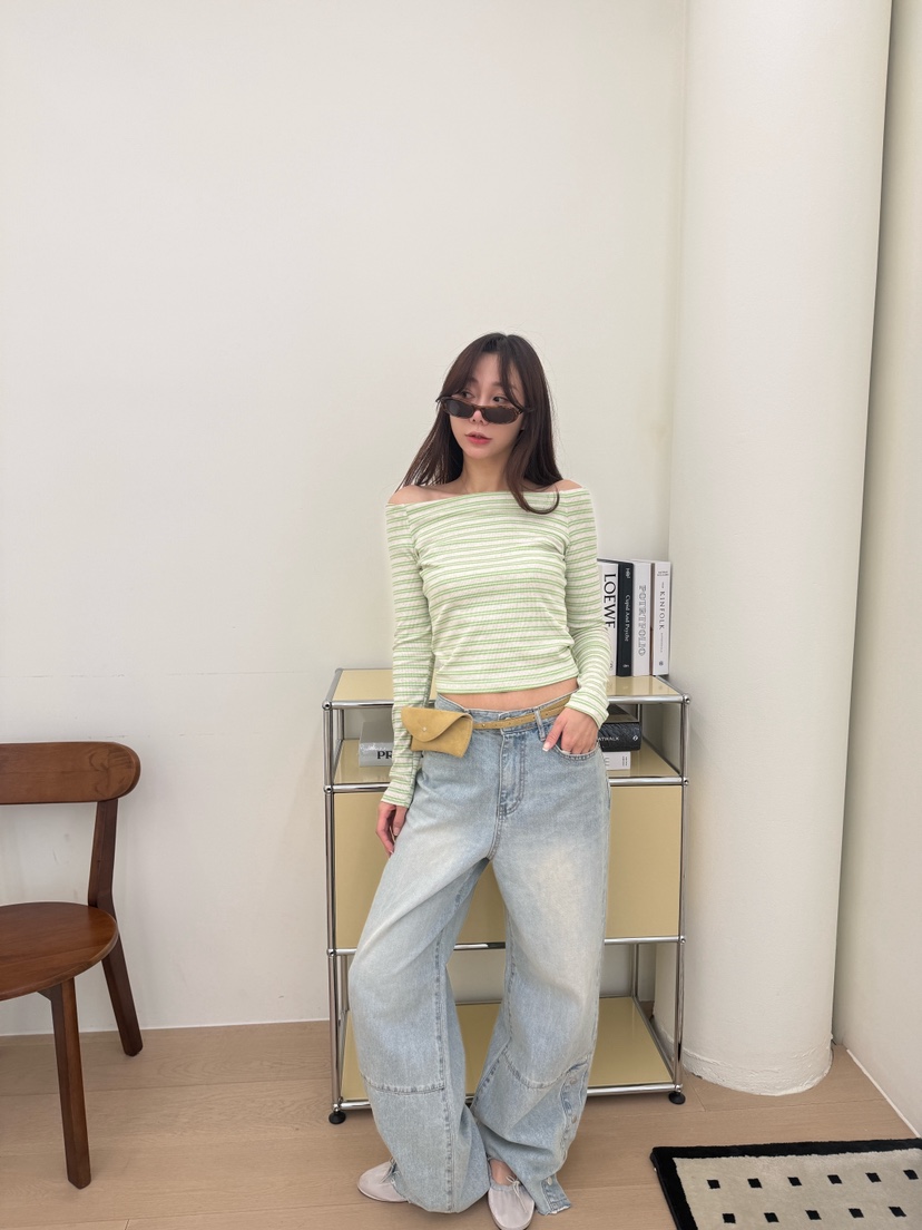 LUMIPLE東大門代購女裝新款休閑真品職業26春夏推薦牛仔褲LUMIPLE牛仔褲