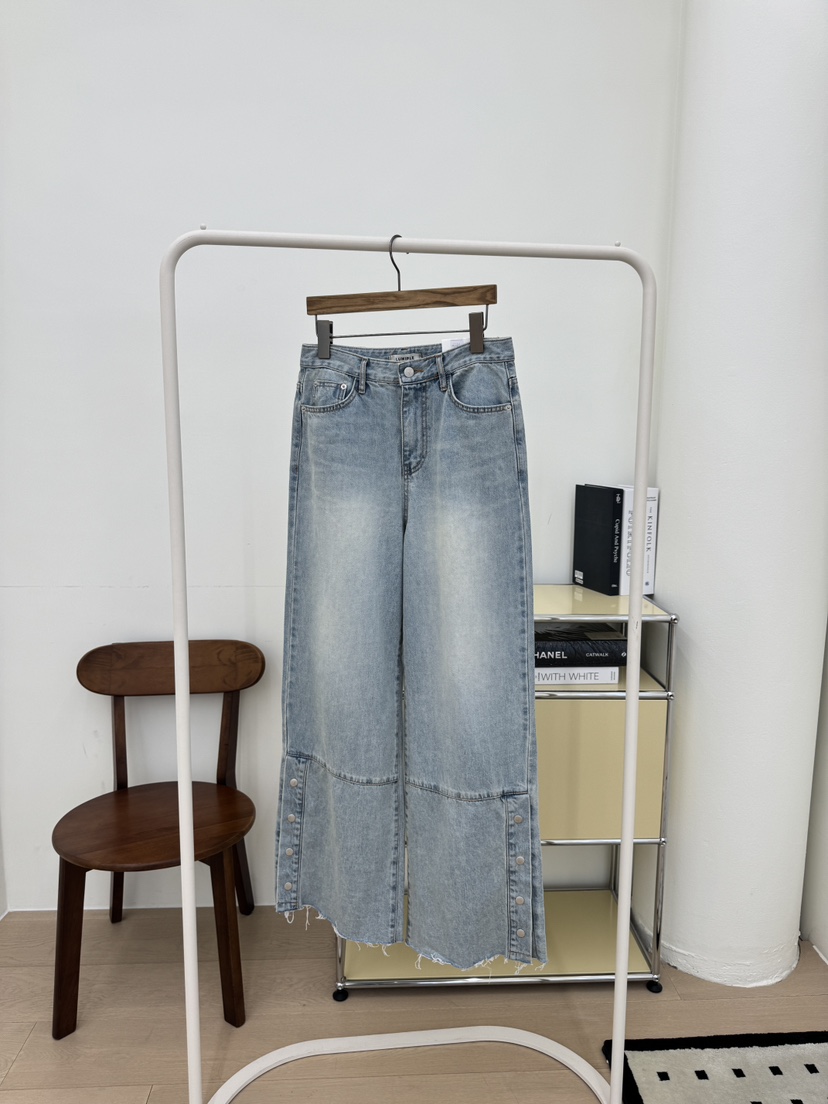 LUMIPLE東大門代購女裝新款休閑真品職業26春夏推薦牛仔褲LUMIPLE牛仔褲圖色1