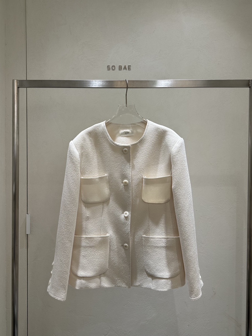 SO BAE東大門直郵女裝新品職業26春夏人氣時尚夾克粗花呢SO BAE夾克圖色1