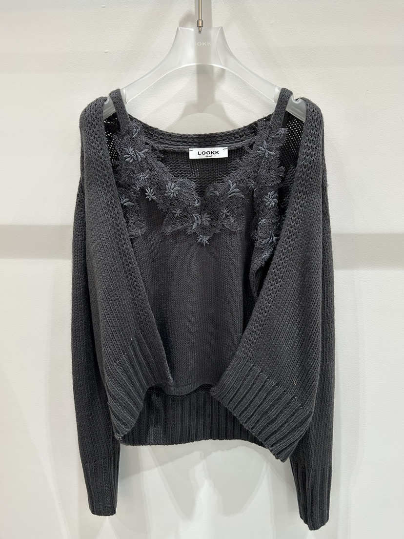 LOOKK/MIMME韓國直郵女裝新款職業26春夏針織衫不含內搭LOOKK/MIMME針織衫圖色2