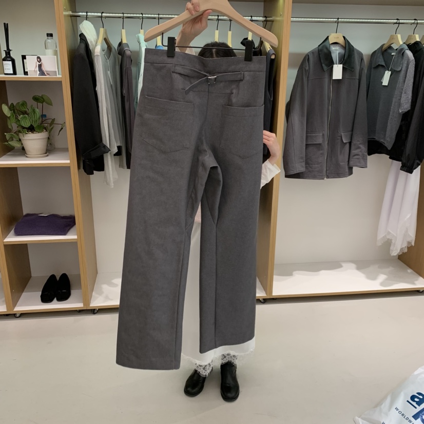 ALOT韓國代購女裝新品26春夏職業熱賣休閑人氣休閑褲口袋A LOT休閑褲