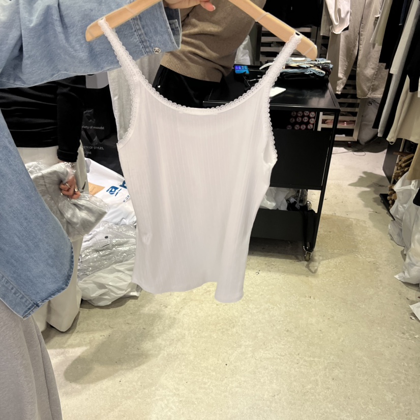 BANY ANCO韓國代購女士新款26春夏人氣吊帶背心系帶蕾絲BANY ANCO吊帶/背心