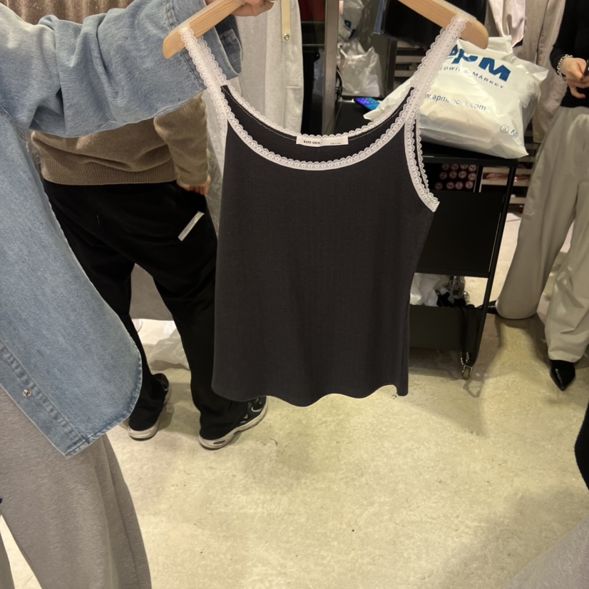 BANY ANCO韓國代購女士新款26春夏人氣吊帶背心系帶蕾絲BANY ANCO吊帶/背心圖色4