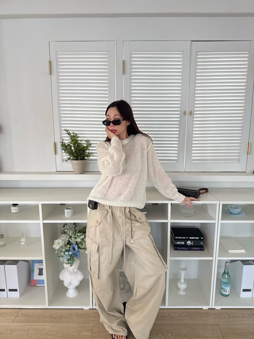 LUMIPLE東大門實拍女裝新款真品休閑人氣熱賣推薦針織衫透明LUMIPLE針織衫