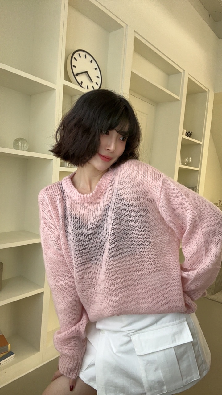 LUMIPLE東大門實拍女裝新款真品休閑人氣熱賣推薦針織衫透明LUMIPLE針織衫