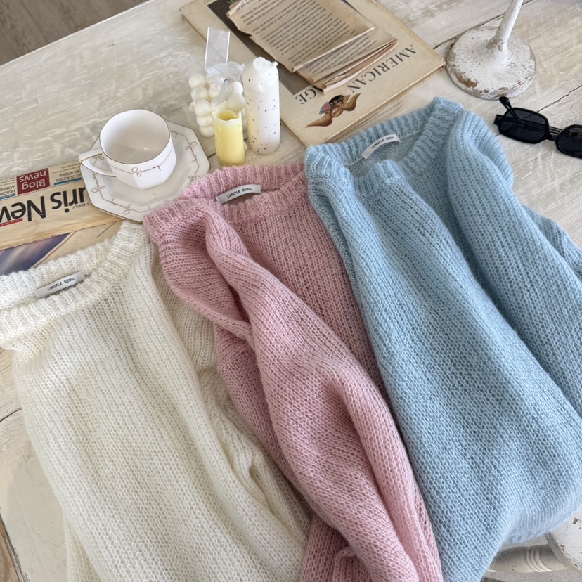 LUMIPLE東大門實拍女裝新款真品休閑人氣熱賣推薦針織衫透明LUMIPLE針織衫