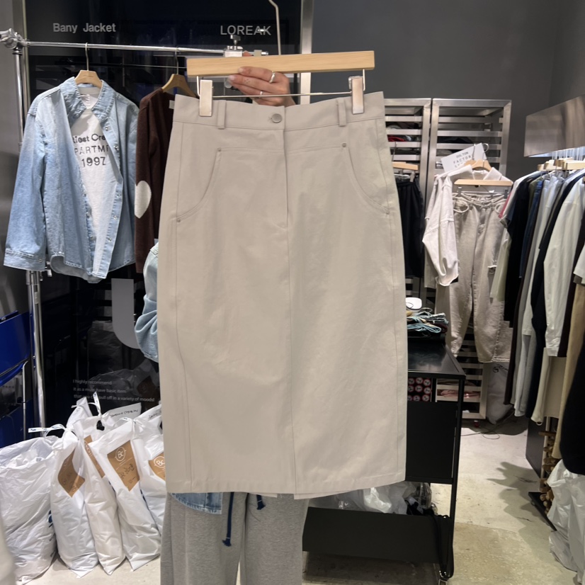 BANY ANCO韓國代購女士新品人氣26春夏真品半身裙中短裙棉BANY ANCO半身裙/中短裙圖色1