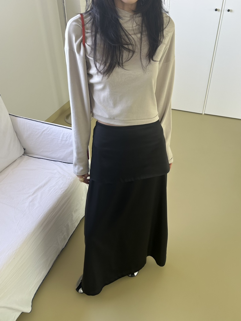 ME MO韓國直郵女裝新款推薦真品時尚職業熱賣26春夏長裙雙層ME MO長裙