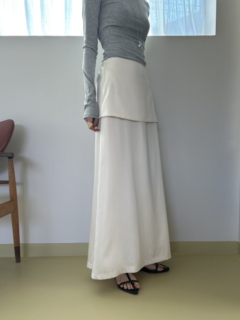 ME MO韓國直郵女裝新款推薦真品時尚職業熱賣26春夏長裙雙層ME MO長裙