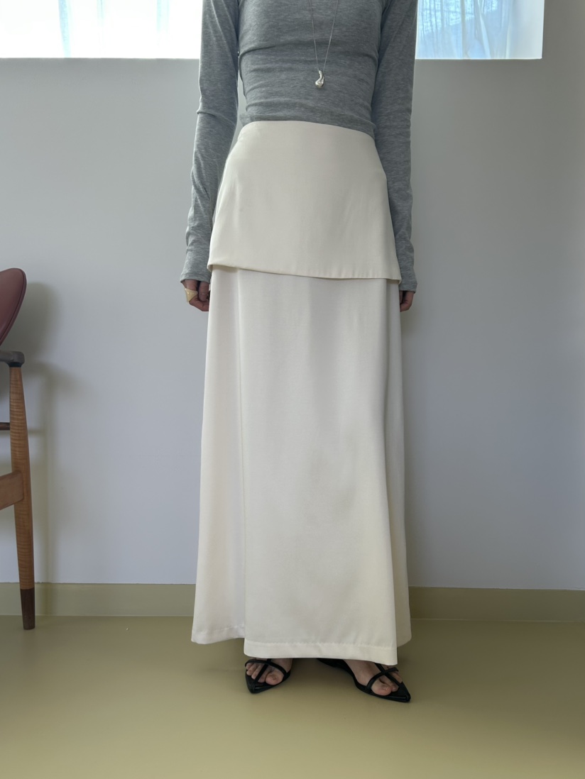 ME MO韓國直郵女裝新款推薦真品時尚職業熱賣26春夏長裙雙層ME MO長裙